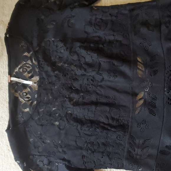 Free People Black Lace Lovers Folk Dress - Picture 3 of 5